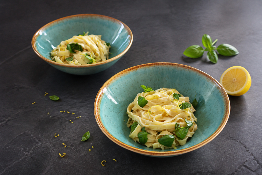 Frische Bio Tagliatelle vom pastamacher mit Zucchetti-Zitronensauce